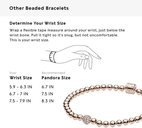 Vista 7 de PANDORA Pulsera de cuentas de joyería y circonita cúbica en rosa Metal