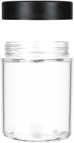Vista 2 de Tarros de vidrio de 18 onzas con tapas negras - 0.99 oz - 48