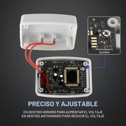 Vista 5 de DROK Probador de voltaje eléctrico AC 80-300V, pantalla LCD de enchufe plano, voltímetro de salida eléctrica, medidor de voltaje digital