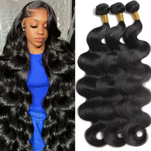Vista 25 de 3 manojos de cabello humano 12A, ondulado, 100% sin procesar, cabello humano virgen brasileño de tejido rápido (14, 16, 18 pulgadas)