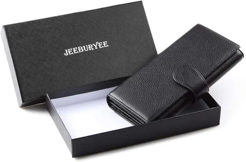 Vista 7 de JEEBURYEE - Cartera de cuero para mujer con bloqueo RFID