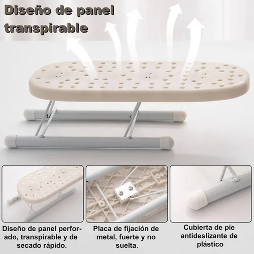 Vista 6 de Tabla de planchar de mesa con patas plegables, mini tabla de planchar plegable que ahorra espacio, manga, puños, cuello, mesa de manejo