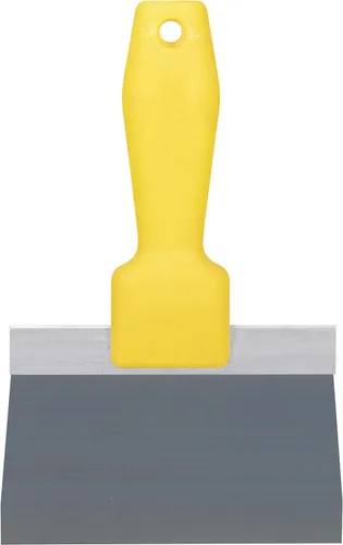 Vista 4 de WAL-BOARD TOOLS Cuchillo de cinta para paneles de yeso, acero azul de 6 pulgadas, ensamblado en Estados Unidos Yellow plastic handle taping knife