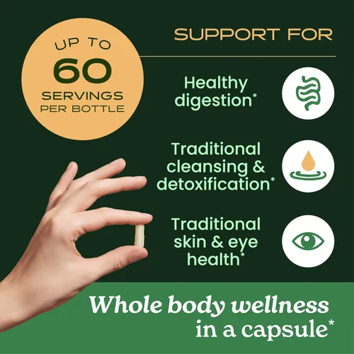 Vista 3 de Herb Pharm Cápsulas Triphala: USDA Organic Cleansing & Desintoxication Support & Digestive Health Support with Amla, Haritaki & Bibhitaki