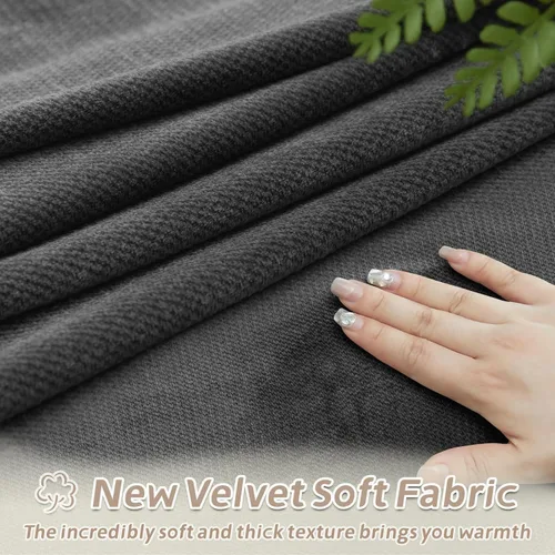 Vista 77 de Arfntevss Fundas de sofá seccional reclinable de terciopelo, Funda de sofá seccional de esquina para sofá reclinable, Funda elástica suave