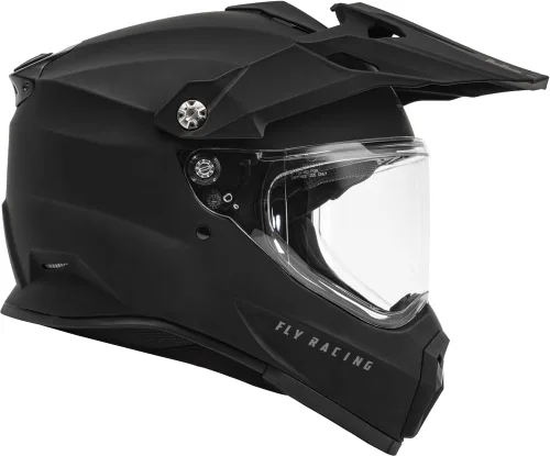 Vista 4 de Fly Racing Trekker - Casco sólido (negro mate, talla XS)