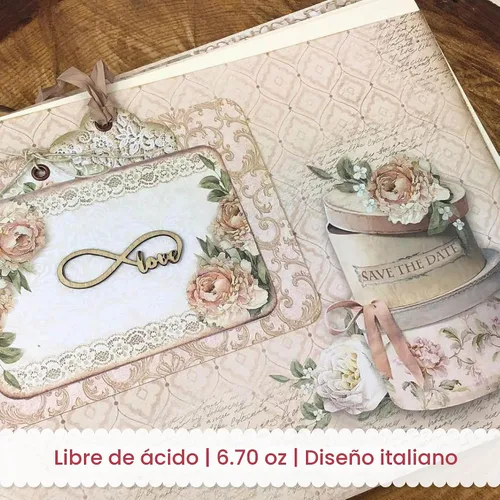 Vista 5 de Stamperia Papel para álbumes de recortes, multicolor, paquete de 10