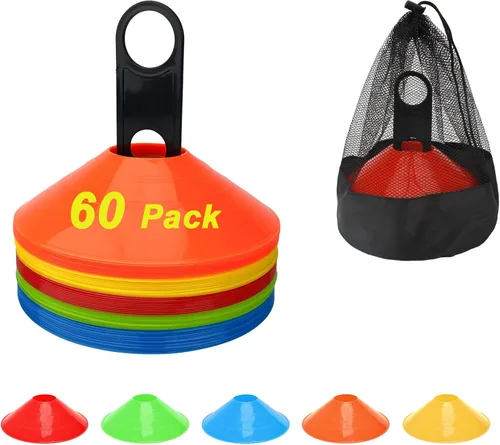 Vista 7 de BIRDDIE Conos de entrenamiento de fútbol, conos deportivos de fútbol, marcador de campo de entrenamiento, conos de agilidad con bolsa de transporte