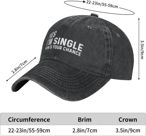 Vista 5 de Yes I'm Singles Now is Your Chance - Gorra ajustable para hombre