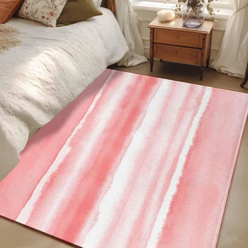 Vista 12 de 2x3 Area Rugs, Blue Stripes Non Slip Area Rugs for Living Room, Bedroom, Barhroom, Entryway, Watercolor Retro Ombre Abstract Tie Dye Art Soft