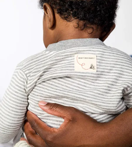 Vista 4 de Burts Bees Baby Pijama unisex para bebé con cremallera frontal antideslizante algodón orgánico