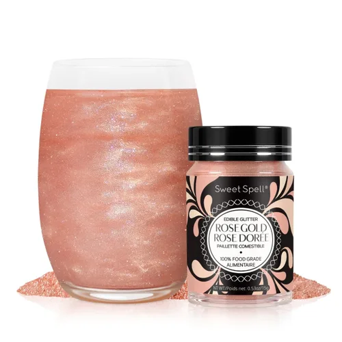 Vista 15 de Sweet Spell - Purpurina comestible (15g) - Destellos brillantes para bebidas, pasteles, cócteles - Purpurina 100% comestible y de grado alimenticio