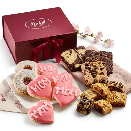Vista 11 de Dulcet Gift Baskets Caja de regalo de la colección de chocolate definitiva rellena con brownie de dulce de leche, rugelah escamoso, pastel