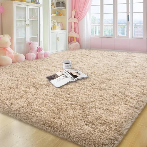 Vista 69 de qulint Alfombra negra para dormitorio, alfombra de área pequeña de 2 x 3 pies para habitación de niños, alfombra suave y mullida para sala de estar