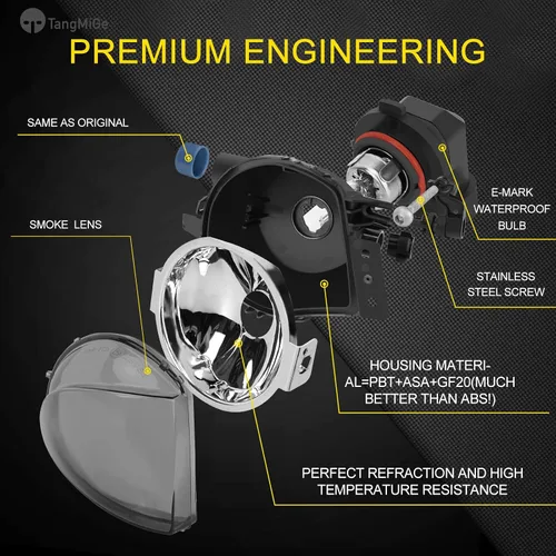 Vista 4 de TangMiGe Luces Antiniebla para BMW Serie 3 (323i 325i 325xi 328i xdrive 330xi 335d 335i 328xi 335xi 330i Sedán E90 / Wagon E91)
