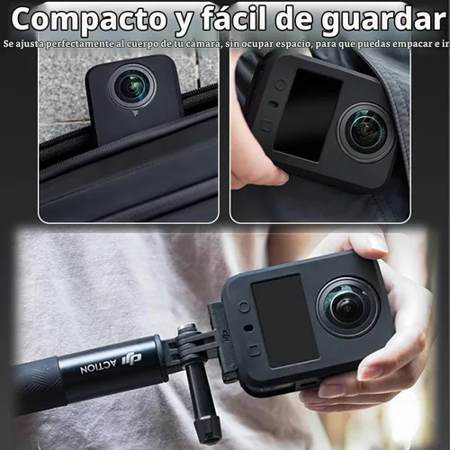 Vista 7 de Funda protectora para DJI Osmo 360 II/360, silicona funda protectora para DJI Osmo 360 II Accesorios (negro)