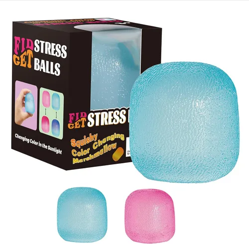 Vista 9 de Juguetes para ansiedad, pelotas antiestrés para niños y adultos, cambian de color con el sol, bola de masa de tiro lento, juguetes para ansiedad