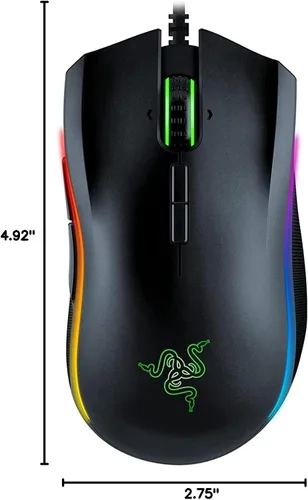 Vista 9 de Razer Mamba Elite - Ratón para juegos con cable: sensor óptico de 16.000 DPI - Iluminación Chroma RGB - 9 botones programables - Interruptores