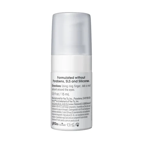 Vista 4 de Yes To Crema de ojos diaria de aguacate, sin fragancia, hidratante y suavizante, con ácido hialurónico y Omega 3, 0.5 onzas líquidas