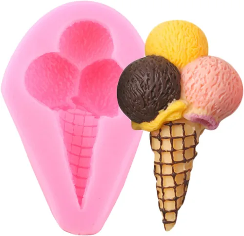 Vista 5 de Mujiang Mini molde de silicona para paletas de helado de verano, para decoración de pasteles de cumpleaños, cupcakes, caramelo, arcilla, chocolate