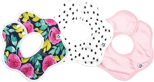 Vista 12 de Tiny Twinkle Roundabout Drool Bibs 3 Pack - 360 Rotating Water Resistant and Absorbent Teething Baby Bibs