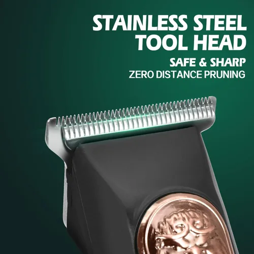 Vista 6 de DSP® Recortadora de barba para hombres, recortadora de pelo profesional con cuchilla en T, cortadora de pelo sin huecos, hoja de 0.000 in, peines