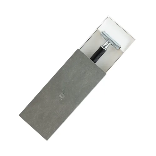 Vista 2 de MÜHLE Maquinilla de afeitar de seguridad tradicional R89 de doble filo (peine cerrado) Perfecta para uso diario Afeitado cerrado y suave