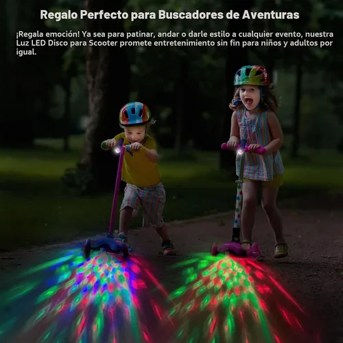 Vista 7 de Luz LED para scooter de discoteca, accesorios de luz para scooter, color RGB y patrones dinámicos, compatible con manillar de scooter, ángulo