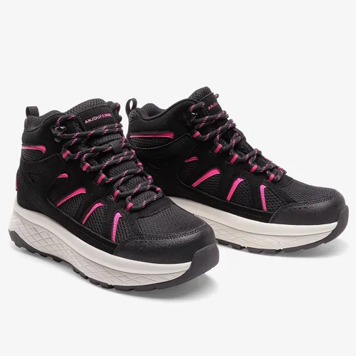 Vista 4 de ANJOUFEMME Botas de senderismo para mujer, impermeables, ligeras, al aire libre, senderismo, senderismo, botas de invierno hasta el tobillo