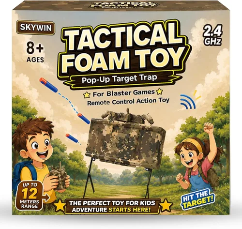 Vista 9 de Skywin Juego de acción de juguete para juegos - 1 paquete - verde Mando a distancia incluido, compatible con pistolas de espuma
