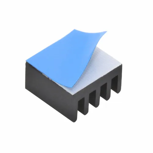 Vista 3 de Disipador de calor de aluminio negro con cinta adhesiva conductora térmica, enfriador de disipador de calor de 9 × 9 × 0.197 in para enfriar