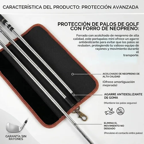 Vista 3 de TOURBON Mini bolsa de golf ligera para hombres y mujeres Verde