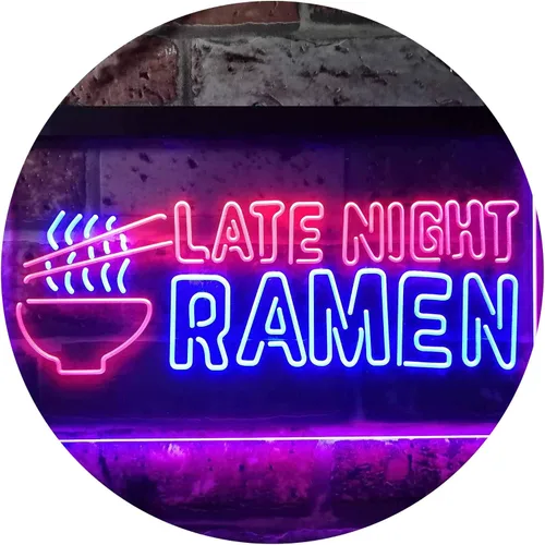Vista 11 de ADVPRO Letrero de neón LED de doble color para ramen japonés de ramen, azul y rojo, 12 "x 8.5" st6s32-i3305-br