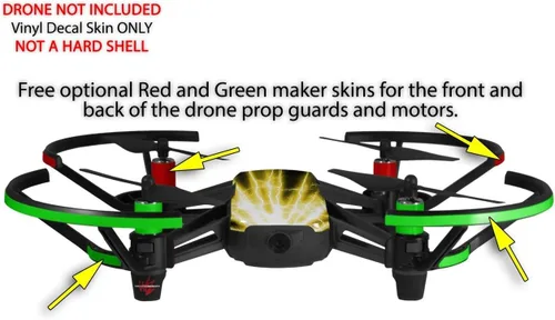 Vista 3 de Skin Wrap 2 Pack para DJI Ryze Tello Drone rayo amarillo Drone No Incluidas