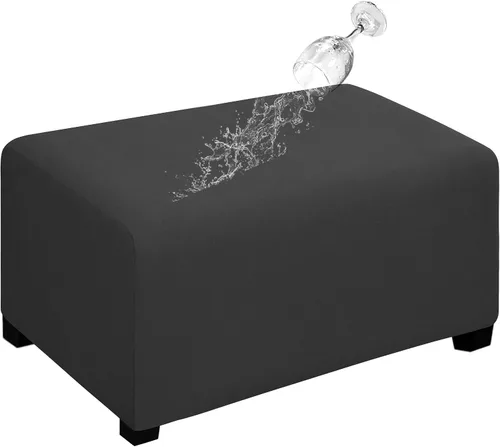 Vista 31 de Easy-Going Funda para Otomán Elástica 100% Doble Impermeable Rectangular Plegable Taburete de Almacenamiento Protector de Muebles Funda Suave