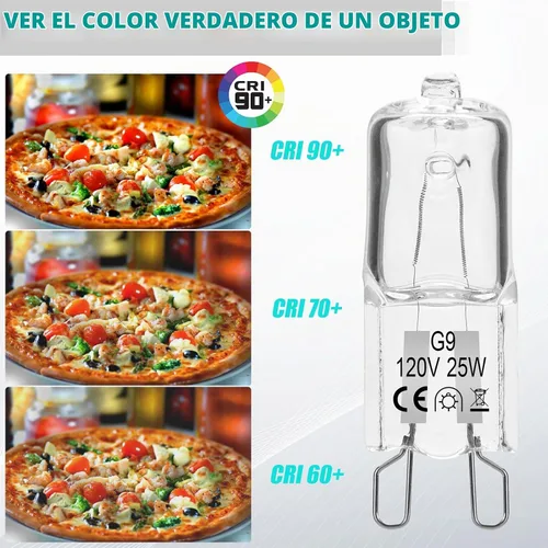Vista 4 de Bombilla para horno microondas Whirlpool, sustituye a W10709921 W10208564, 2