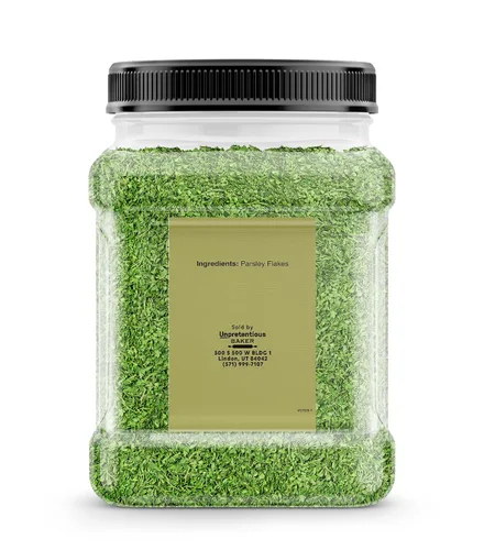 Vista 3 de Unpretentious Copos de perejil, albahaca molida y hojuelas de hoja de orégano, varios tamaños, sabores salados, cocina
