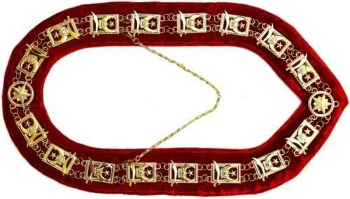 Vista 2 de Collar de cadena Shriner, collar de cadena de Shriner masónico, joyas de Shriner