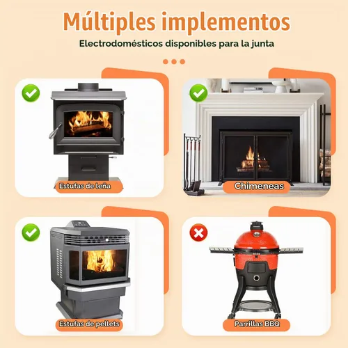 Vista 4 de Cemento para junta de puerta de estufa de leña, adhesivo resistente a altas temperaturas, material de silicona, negro, 3.5 onzas líquidas