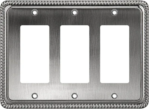 Vista 55 de Henne Bery Rope Edge - Placa decorativa de pared para interruptor (placa lisa, 2 unidades, bronce antiguo)