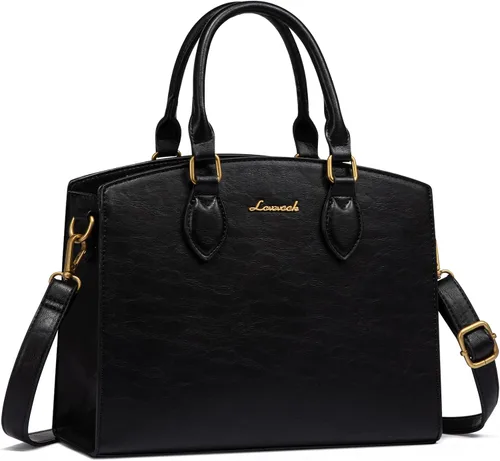 Vista 10 de LOVEVOOK Monederos y bolsos para mujer, bolso de hombro vintage moderno, bolso de mano de piel sintética, bolso de mano mediano para mujer