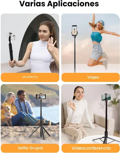 Vista 8 de ANXRE Trípode de teléfono de 71 pulgadas con soporte de cámara de 1/4 Negro