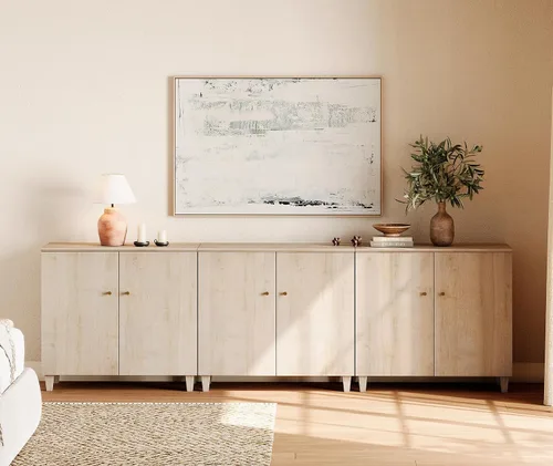 Vista 17 de WAMPAT Cómoda pequeña para dormitorio, cómoda de madera moderna de 35.4 pulgadas para armario organizador de almacenamiento con 3 compartimentos