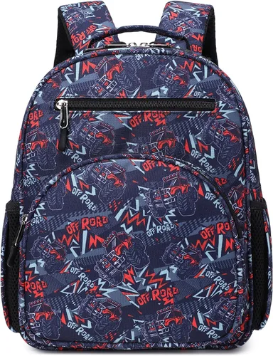 Vista 10 de abshoo Lindas mochilas ligeras para niños de 4 a 8 años de edad (coches negro)