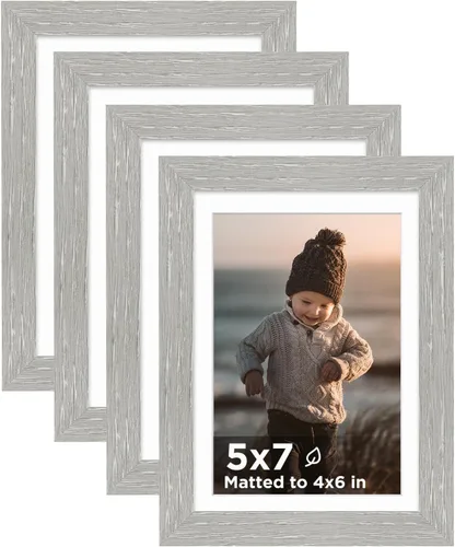 Vista 51 de KINLINK Marco de Fotos A3 Negro Juego de 4, Marcos de Fotos de Madera con Paspartú A4 con Plexiglás para A4 con Paspartú o A3 sin Paspartú