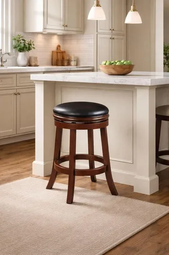 Vista 13 de Boraam Taburete giratorio sin espalda, 29" altura de barra, negro/capuchino Negro/Cappuccino