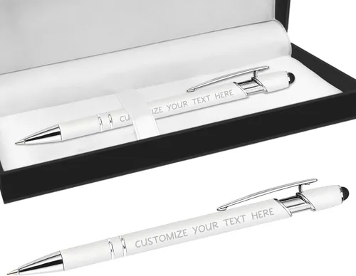 Vista 20 de Bolígrafos personalizados con lápiz óptico y grabado gratis, bolígrafos personalizados para negocios, graduación, aniversarios (hasta 500 unidades)