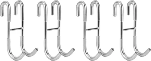 Vista 24 de Simtive Ganchos para Puerta de Ducha (Paquete de 2), Ganchos para Toallas para Baño de Vidrio Sin Marco para Squeegee, Negro