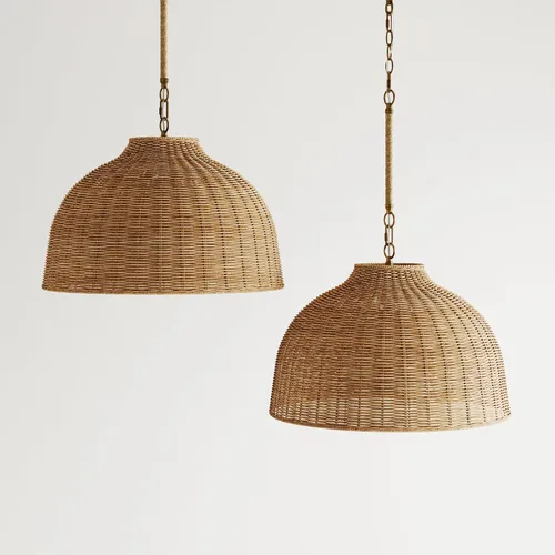 Vista 21 de Nathan James Leigh Iluminación Colgante, Luz Colgante de Techo Negra con Pantalla de Vidrio de Gran Tamaño y Cable Ajustable, para Isla de Cocina