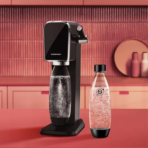 Vista 2 de Sodastream - Botellas de carbonatación delgadas negras de 1 litro, paquete de 2 unidades Negro